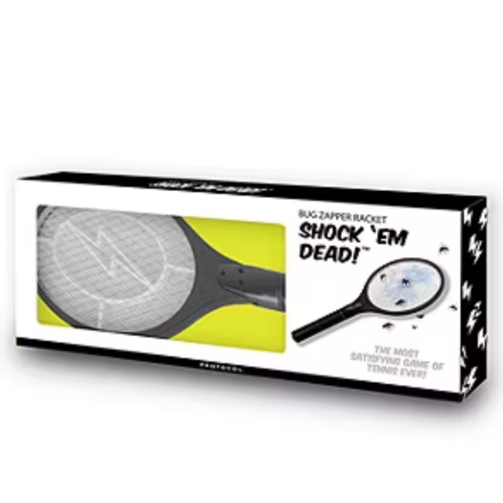 Protocol |‎ NEW Shock Em Dead Portable Electric Fly Swatter Bug Zapper Racket